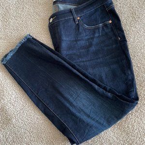 Loft Plus Frayed Hem Skinny Jean